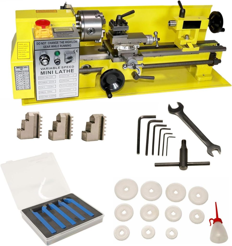 Erie Tools 7 x 14 Precision Bench Top Mini Metal Milling Lathe